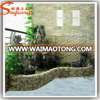 indoor fiberglass modern rock garden stone water fountain with pond pump